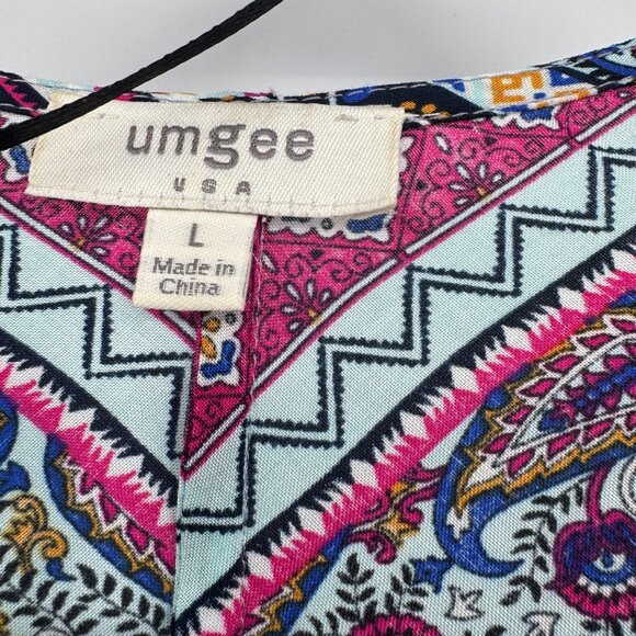 Umgee Kimono‎ Colorful Festival Boho Floral  Bell Sleeve Long Size large long li - Picture 3 of 10